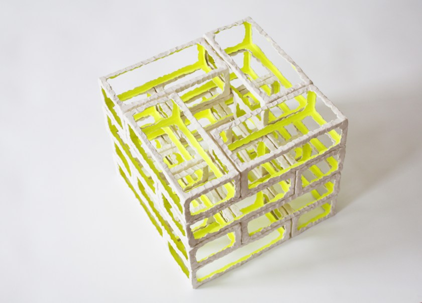 Plattenbau // Neon Temple Series, 2015 ceramic